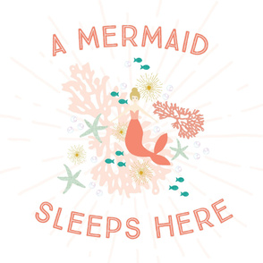 A Mermaid Sleeps Here Baby Blanket // Blonde