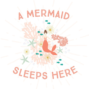 A Mermaid Sleeps Here Baby Blanket // Brunette