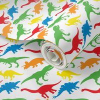 Dinosaurs Dino Nursery Trex Red Blue Green Yellow Orange