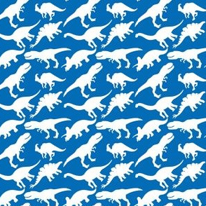 Blue and White Dinosaurs Dino Nursery Trex