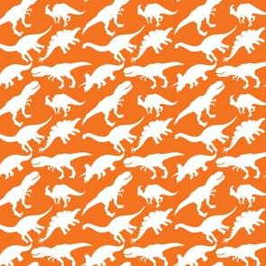 Dinosaur Orange and White Dinosaurs Dino Nursery Trex