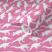 Pink and White Dinosaurs Dino Nursery Trex