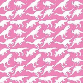 Pink and White Dinosaurs Dino Nursery Trex