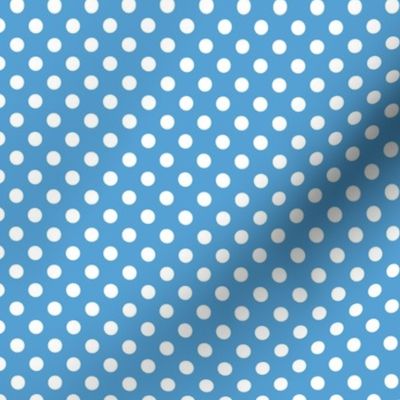 Carolina Blue and White Poka Dots