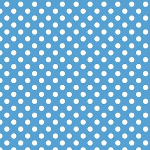 Carolina Blue and White Poka Dots