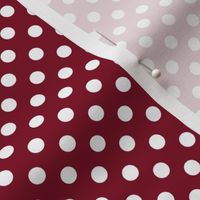 Polka Dot Garnet and White Poka Dots