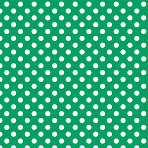 Polka Dot Green and White Poka Dots