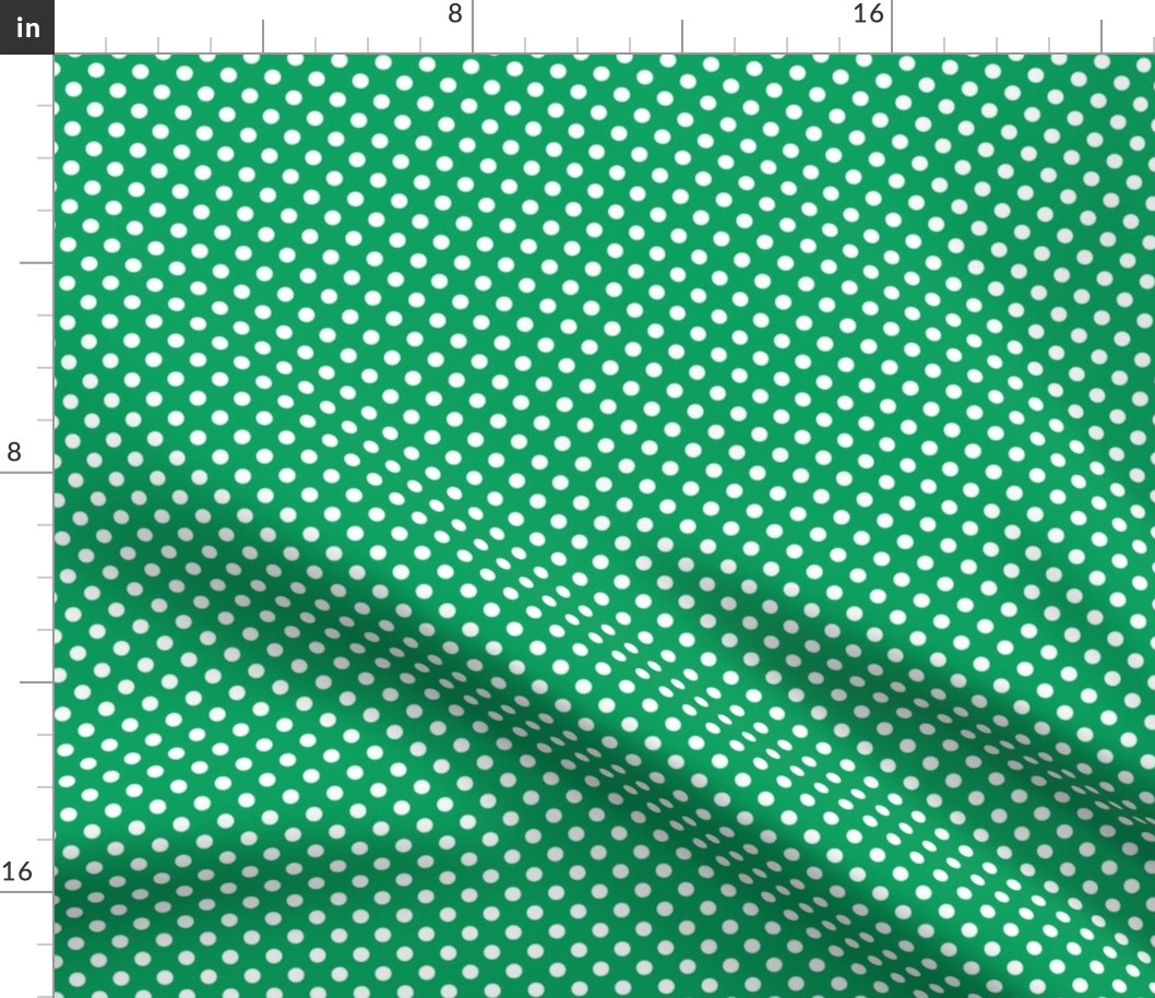 Polka Dot Green and White Poka Dots