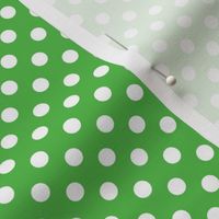 Green and White Poka Dots