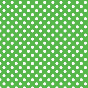 Green and White Poka Dots