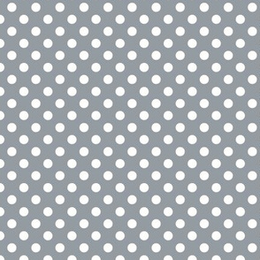 Polka Dot Grey and White Poka Dots