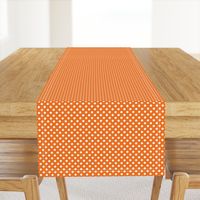  Orange  and White Poka Dots