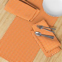  Orange  and White Poka Dots