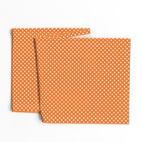  Orange  and White Poka Dots