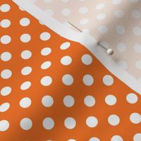  Orange  and White Poka Dots