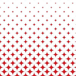 Diamonds Red and White Star Gradient