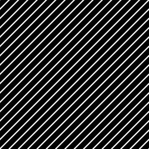 Diagonal Stripes Black and White and White Pin Stripe Diagonal