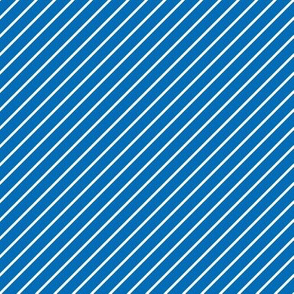 Diagonal Stripes Blue and White and White Pin Stripe Diagonal