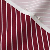 Diagonal Stripes Garnet and White and White Pin Stripe Diagonal