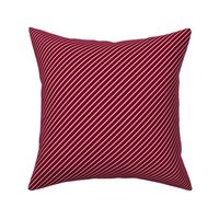 Diagonal Stripes Garnet and White and White Pin Stripe Diagonal