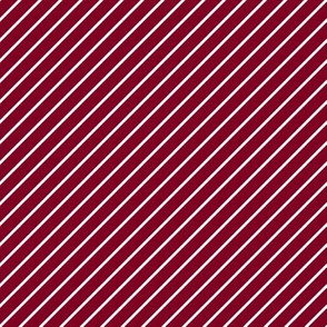 Diagonal Stripes Garnet and White and White Pin Stripe Diagonal