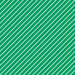 Diagonal Stripes Green and White and White Pin Stripe Diagonal