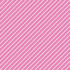Diagonal Stripes Pink and White and White Pin Stripe Diagonal