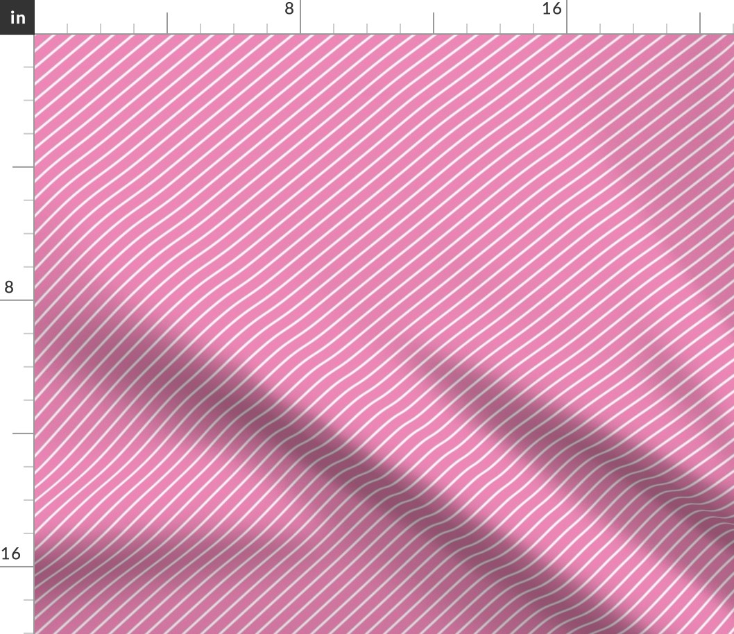 Diagonal Stripes Pink and White and White Pin Stripe Diagonal