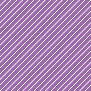 Diagonal Stripes Purple  and White and White Pin Stripe Diagonal