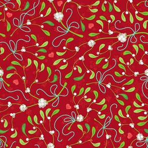 A Flurry of Mistletoe - cranberry