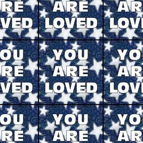 YOU ARE LOVED Patches | Stars on Dark Blue
