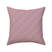 Stripes Garnet and White Stripe Wavy Diagonal 