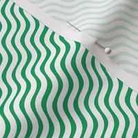 Stripes Green and White Stripe Wavy Diagonal 