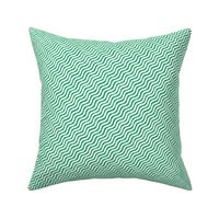 Stripes Green and White Stripe Wavy Diagonal 