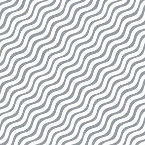 Stripes Grey and White Stripe Wavy Diagonal 
