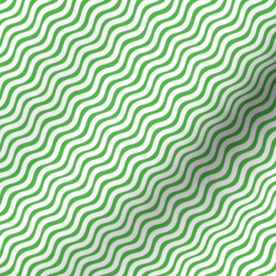 Stripes Green and White Stripe Wavy Diagonal 