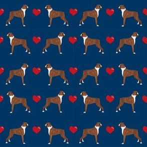 boxers love fabric cute valentines hearts dog fabric best boxer dog fabric