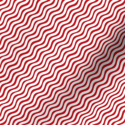 Stripes Red and White Stripe Wavy Diagonal 