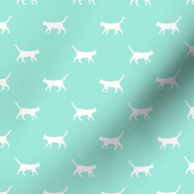 aqua cat silhouette fabric best cats design kitten fabric cats fabric cat silhouette design