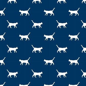 navy cat silhouette fabric best cats design kitten fabric cats fabric cat silhouette design