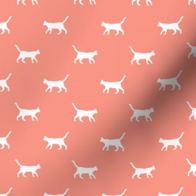 peach cat silhouette fabric best cats design kitten fabric cats fabric cat silhouette design