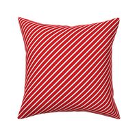 Red and White Diagonal Pinstripes Stripe