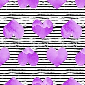 purple watercolor love valentines fabric cute valentines love fabric