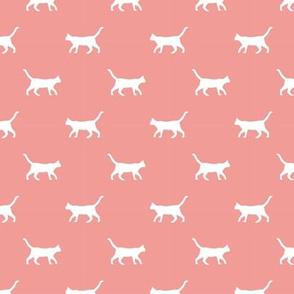 sweet pink cat silhouette fabric best cats design kitten fabric cats fabric cat silhouette design