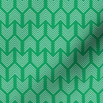 Arrows Stripes Arrow Chevron Green and White