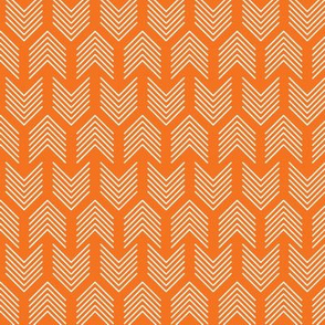 Arrows Stripes Arrow Chevron Orange and White