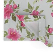 Peony patch on grey