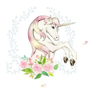 7" Sweet Floral Unicorn 