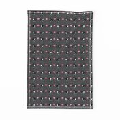 grey boston terrier love hearts fabric cute dog fabric 