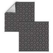 grey boston terrier love hearts fabric cute dog fabric 